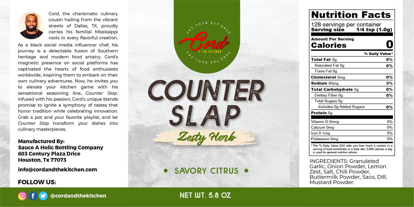 Counter Slap: Zesty Herb Seasoning