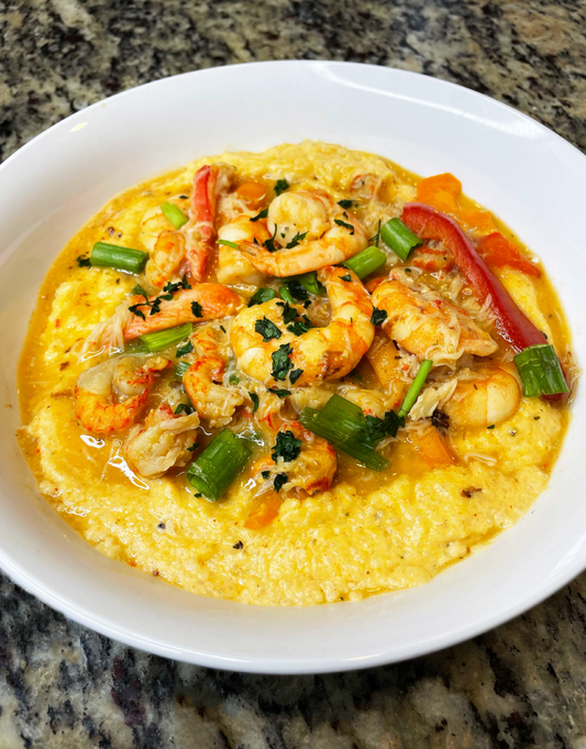 Loaded Southern Seafood and Grits